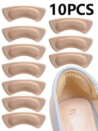 10pcs Soft & Comfortable Anti-Friction Heel Grips, Prevent Heel Slippage, For Women Shoes, Men Sneakers, Winter Shoes