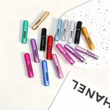 1 Piece Premium Metal Aluminum Perfume Bottle With Twist Liner And Travel-Friendly Design Perfume Refill Bottle, Lotion, Toner, Portable Refillable Spray Can, Perfume Pump, Empty Cosmetic Container, Sprayer, Dispensing Bottle - 黑色 - 查看 4