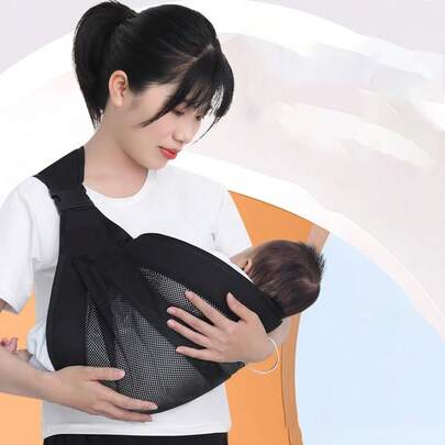 1件装新生儿背带，婴儿背包式背巾，夏季网状婴儿背带，仅适用于0-6个月的婴儿，请在下单前确认尺寸。