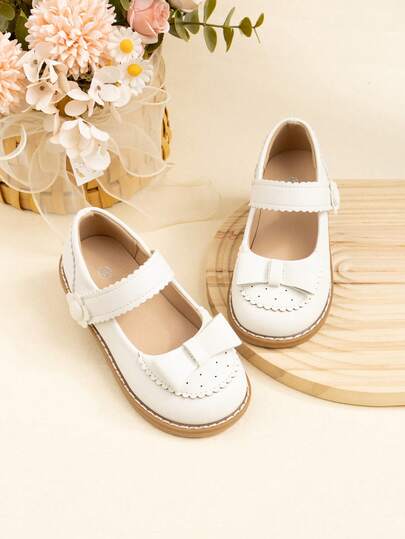 Girls' Retro Mary Jane Flat Shoes, Bowknot Princess Shoes, Fashion Back To School Shoes