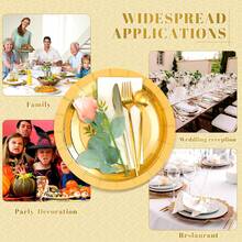 50/30/20/10/5pcs 9inch/7inch Round Gold Plates, Suitable For Desserts, Cakes, Meals, Seasonal Dinnerware, Great For Christmas, Halloween, Easter, Thanksgiving, Parties, Graduations, Weddings, Picnics