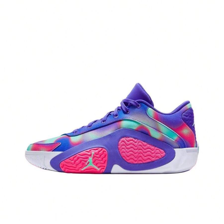 Nike Zapatos de baloncesto Jordan Tatum 2 "Dongdan", hombre, morado, cómodos, con amortiguación, antideslizantes, duraderos, de caña baja - Morado - Ver 1