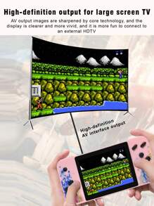 1pc Handheld Game Console Small Rechargeable Handle Supports Two-Player Battle Built-In 800 Classic Retro Games 3.5-Inch Screen FC Nostalgic Arcade Can Be Connected To TV Adult Game Console Party Interactive Creative Decompression Artifact Teenagers Decompression Boredom Pass Time Vent Stress Fun Souvenir Holiday Birthday Gift