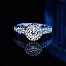 LOVESSOM 925纯银镀14k金莫桑石重圆戒指时尚情侣经典男女设计感高级创意个性轻奢小众华丽休闲简约经典复古风成熟日常佩戴约会派对婚礼旅行男士送女友情人节周年求婚订婚婚礼情人节母亲节新年礼物首饰