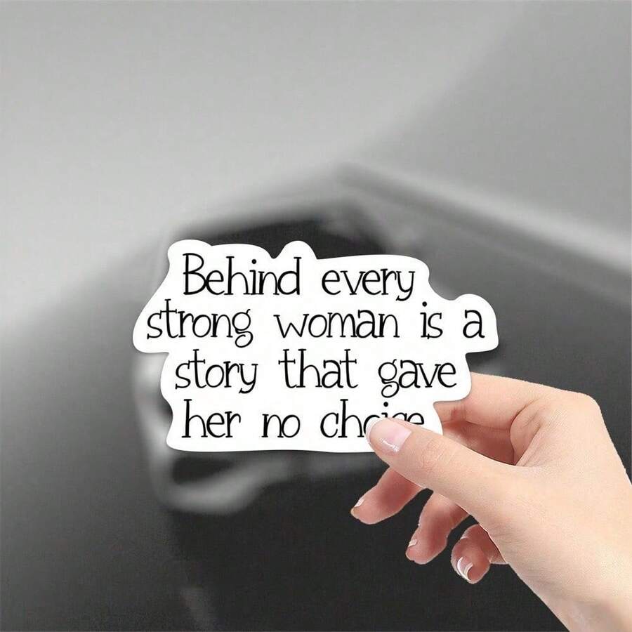 Strong Woman Sticker Waterproof Glossy Vinyl Sticker Cute Gift Tumbler Laptop Sticker - 1pc - View 1