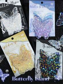 20 piezas de pegatinas de mariposas brillantes, pegatinas decorativas de mariposas DIY, decoraciones para fiestas, pegatinas para decoración del hogar, adecuadas para decoración de fiestas, decoración de bodas, decoración de vacaciones, Día de San Valentín, Navidad, Pascua, Día de la Madre, decoración de habitaciones de cumpleaños, decoración de paredes, pegatinas de pared, decoración de salas de estar, pegatinas personalizadas