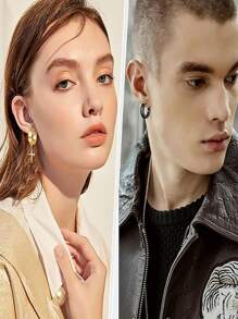 5 件/10 件/21 件/套时尚不锈钢耳钉套装，钛钢水钻高品质耳环套装，适合男女日常佩戴