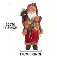 قطعة واحدة تمثال سانتا كلوز قائم بارتفاع 12 بوصة، ديكور عيد الميلاد والاحتفالات برأس السنة، مصنوع من ألياف البوليستر، لا يتطلب كهرباء، مناسب لديكور المنزل الشتوي، احتفالات العطلات، حفلات عيد الميلاد، ديكورات هالوين، ديكورات العطلات، هدايا الحفلات، ديكورات حفلة عيد الميلاد الممتعة، عيد ميلاد سعيد، السنة الجديدة سعيدة، ديكورات عيد الميلاد، هدية عيد الميلاد المثالية للأصدقاء