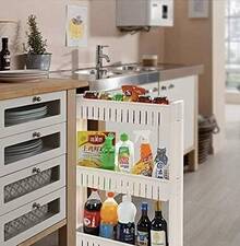 The Navika Carrito Organizador Cocina - Mueble Organizador y Exclente Organizador Cocina o Organizador Baño - Opción de alacenas para Cocina - Lavandería Alacena Almacenamiento Estante Repisas - 1 - Ver 6