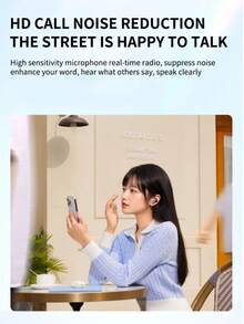 Lenovo Earbuds TA100 Bluetooth Wireless Earbuds TWS Short Handle Semi In Ear Headphones Earphone Bluetooth 5.4 Touch Control Long Battery Life With Mic - Một cỡ - Xem 5