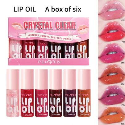 Bộ 6 thỏi dầu dưỡng môi - Dưỡng môi, kết cấu dạng gel, đa chức năng vừa làm lớp lót môi vừa dưỡng ẩm.