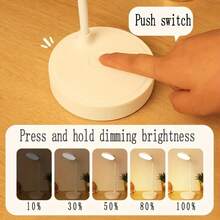 Portable LED Desk Lamp, Tri-Colour Dimming, USB Powered, Polished Finish - Great For Reading And Home Office Use - 3 màu đèn (không bao gồm pin) - Xem 9