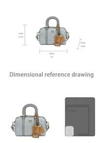 2025新款时尚铂金蓝海洋枕头手提包，女士百搭波士顿托特包，时尚高端单肩斜挎包，适合作为礼物 - 淺藍色 - 查看 10