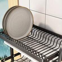 Stainless Steel Dish Drainer Organizer With 2 Tiers - 彩色 - 查看 7