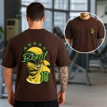 Brazil Premium Mesh Oversized T-Shirt Shirt 10 Brazilian National Team Print Streetwear Fan Style