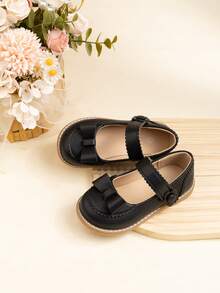 Girls' Retro Mary Jane Flat Shoes, Bowknot Princess Shoes, Fashion Back To School Shoes