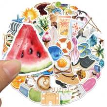50 miếng dán nhiều màu sắc chủ đề mùa hè, bãi biển, kỳ nghỉ, màu nước, nhật ký, dễ thương, động vật dễ thương, hoa, nhãn dán vinyl chống thấm nước dùng cho bình nước, máy tính, máy tính xách tay, điện thoại, hành lý, sổ tay, tủ lạnh. - F - Xem 9