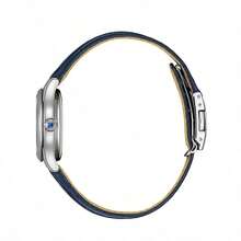 CITIZEN 【露娜限量版】西铁城50米防水机械机芯牛皮表带日韩手表女表蓝色表盘PR1041-18N