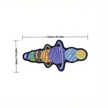 1 块彩色宇宙星球地毯，适用于天文和太空主题家居，卧室装饰地毯，小地毯，地毯，家居装饰，客厅地毯，卧室地毯，客厅装饰，户外地毯，可洗地毯，毛绒地毯，毛绒地毯，秋冬地毯，厚实/蓬松 - 彩色 - 查看 4
