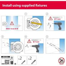 NetHong 30m Retractable Clothes Reel Double Heavy Duty Washing Line Wall Mounted Outdoor - White - View 11