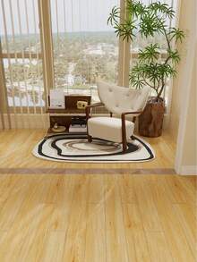 Madebyblanc 1 卷米色厚剥离粘贴地砖贴纸（厚度：0.25 毫米），防水防滑乙烯基地板贴纸，自粘厚乙烯基贴纸适用于浴室、客厅、卧室、厨房、房车、可移除壁纸、墙贴和地板贴纸，适用于卧室和客厅 - 加厚米黃色 - 查看 8