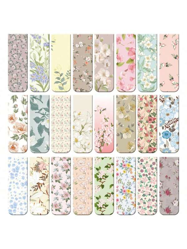 Exquisite Magnetic Bookmarks For Women, Flower Bookmarks, Flower Magnetic Bookmarks, Multiple Book Pages, Magnetic Clips, Suitable For Students And Women