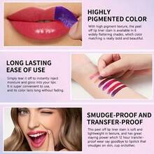 Tattoo Lip Gloss -Off, Long-Lasting Moisturizing Liquid Lipstick With Waterproof, Cup Stain-Free, Matte Finish, Nourishing For All Skin Types, Available In Berry, Pink, And Red Shades - Nhiều màu - Xem 8