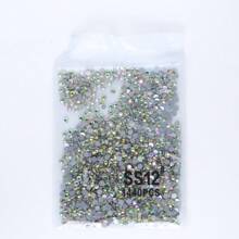 1440pcs White AB SS3-SS30 Round Glass Rhinestone With Silver Bottom For Clothing And Accessories - White AB - View 21