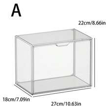 1 Stück Acryl Vitrine mit Tür für Sammlungen, Präsentation, Figuren, Pop Marts, Selbstmontage erforderlich, staubdicht