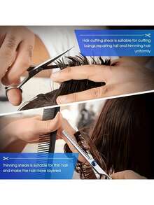 2pcs Customized Hair Cutting Scissors, Barber Shears, Bangs Trimmer, Pet Grooming Scissors,Girly Era - Multicolor - View 7