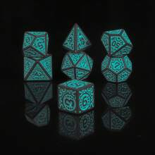 طقم نرد D&D - 7 قطع من النرد الصلبة الفاخرة للعب الأدوار بألوان غنية وتفاصيل دقيقة - رائع للألعاب الورقية والبطاقات والمغامرات الرياضية - إكسسوار ألعاب نهائي وهدية إبداعية لعيد الميلاد وعيد الهالوين. - متعدد الألوان - مشاهدة 29