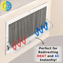 Home Intuition Heat And Vent Deflector 8.5 To 15 Magnetic Non Melting Adjustable Vents, Sidewall, And Ceiling Registers, 2 Pack - 1 - View 6