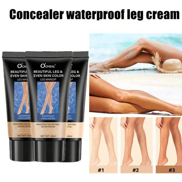 Crema bronceadora y correctora para piernas a prueba de agua: unifica el tono de la piel, cobertura similar a la de una media, fórmula para el cuidado de piernas para unas piernas suaves, naturales y perfectas.