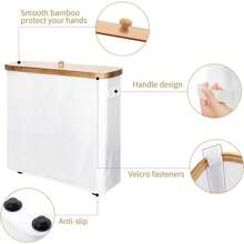 Bamboo Lid Toilet Paper Storage 35L Capacity For 20 Regular Rolls, Stylish Bathroom Organizer Cabinet - Enhance Your Bathroom Storage Space