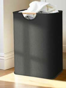 1 pezzo Cestino portabiancheria pieghevole a colore unito, nero, per vestiti, pantaloni, scarpe, jeans, stivali, gonne, cestino per il bucato, cesto per il bagno, cesto, cesto di stoccaggio, cesto portabiancheria pieghevole, cesto di stoccaggio per bambole