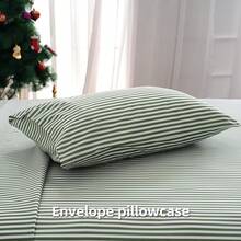 Best Season 4 Piece Bed Sheet Set - Full Size - Soft Microfiber Bedding Sheet Set, Deep Pocket, Stain, Fade & Wrinkle Resistant (Plaid Black & White), Luxury Comfortable - 條紋草綠色 - 查看 3
