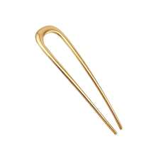 French Hair Pin Metal Hair Pin U Shaped Hair Clip Women Girls Hairstyle Decorative Accessories (Gold) - 1 - 查看 1