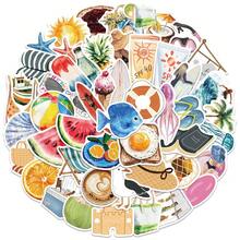 50 miếng dán nhiều màu sắc chủ đề mùa hè, bãi biển, kỳ nghỉ, màu nước, nhật ký, dễ thương, động vật dễ thương, hoa, nhãn dán vinyl chống thấm nước dùng cho bình nước, máy tính, máy tính xách tay, điện thoại, hành lý, sổ tay, tủ lạnh. - F - Xem 2