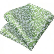Silk Floral Necktie Set With Tie Clip, Handkerchief & Cufflinks - Green Floral - View 2
