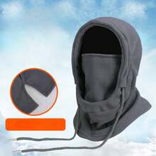 Warm Fleece Balaclava Men Women Winter Face Neck Warmer Hooded Cap Windproof Thermal Cover Beanies Bandana - Camouflage Yellow - View 4