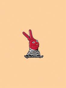 1/4pcs Quirky Rabbit Brooch, Must-Have For Occasions, Rebellious & Cute Design, Suitable For Gen Z/ Enthusiasts, Fits Daily Outfits & Parties, Instantly Elevates Backpack/Collar, Creative & Eye-Catching For Unique Occasions & Street Style, Personalized-Driven Wardrobe Staple