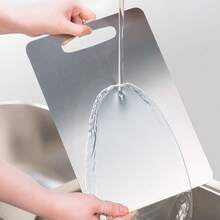 Cutting Board, Portable Titanium Cutting Board For Kitchen, Stainless Steel Cutting Board, Double-Sided  Cutting Board, Stainless Steel Cutting Board, Easy To Clean - 銀白色 - 查看 5