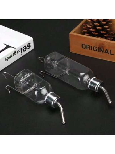 1 st vattenflaska för husdjur, lämplig för kaniner, marsvin, illrar, igelkottar, ekorrar, guldbjörnar, läckagesäker plasthängande boll för husdjur, kan även användas som matare