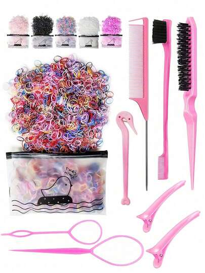 Colorful Sweetheart Hairpin, Elastic Hairband, Hair Disassembler, Hair Styling Tools. Suitable For Girls. Gift For The School Season. Hair 