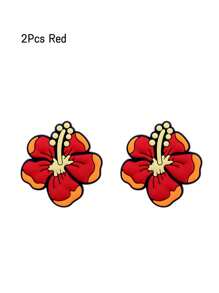 5 pièces/set Breloques de mode fleur multicolore DIY, convient pour les sabots, sandales, bracelets, cadeaux de fête