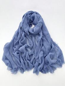 1pc Women Crinkle Hijab Scarf Soft Solid Color Abaya Accessories Head Scarves Plain Turban Shawls And Wraps Headband Winter Fall - Multicolor - View 31