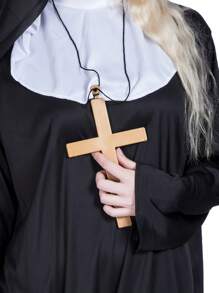 1件/3件 - 成人修女服装套装，女士圣女牧师角色扮演服装头饰套装，修女服装采用优质透气氨纶和涤纶制成，弹性佳，柔软舒适，易于穿戴。此外，服装轻盈，不会给您带来沉重的负担，可长期穿着。万圣节 - 彩色 - 查看 4