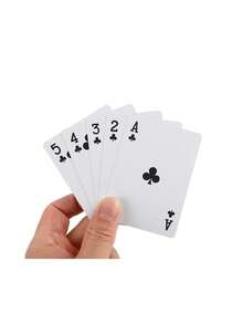 30张/套，6.2*8.7英寸黑色图案金色镶边防水扑克牌，设计炫酷，可水洗，适合家庭娱乐、游戏、饮酒、派对、生日、送礼、聚会，趣味十足，创意无限，情人节、新年游戏、婚礼游戏、新年礼物、情人节游戏 - 均碼 - 查看 7