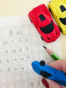 创意卡通汽车造型橡皮擦，干净柔软易擦除，可拆卸橡皮擦文具奖品，适合开学返校 - 彩色 - 查看 5