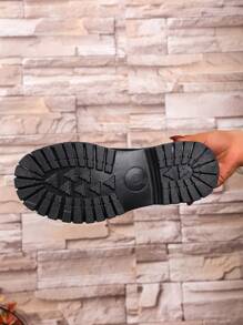 女士秋季新款蝴蝶结厚底厚底乐福鞋，时尚百搭休闲鞋